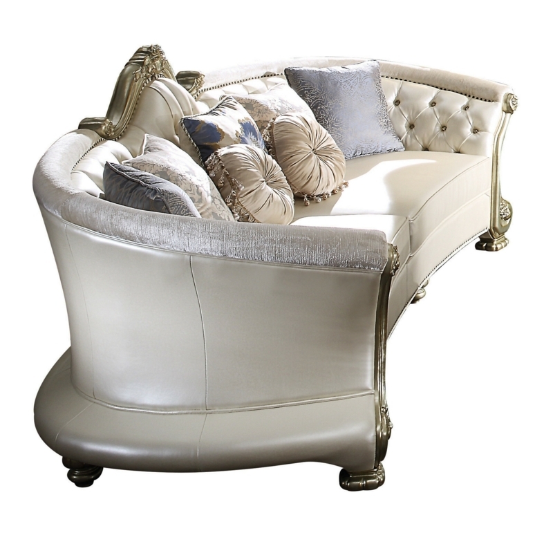 Leatherette Upholstered Regal Accent Chair