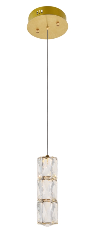 1-Light Pendant with Ice-Cube-like Crystals