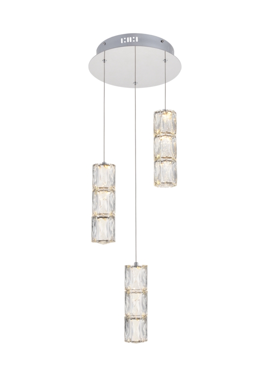 Ice Cube Crystal Rectangular Pendant Light