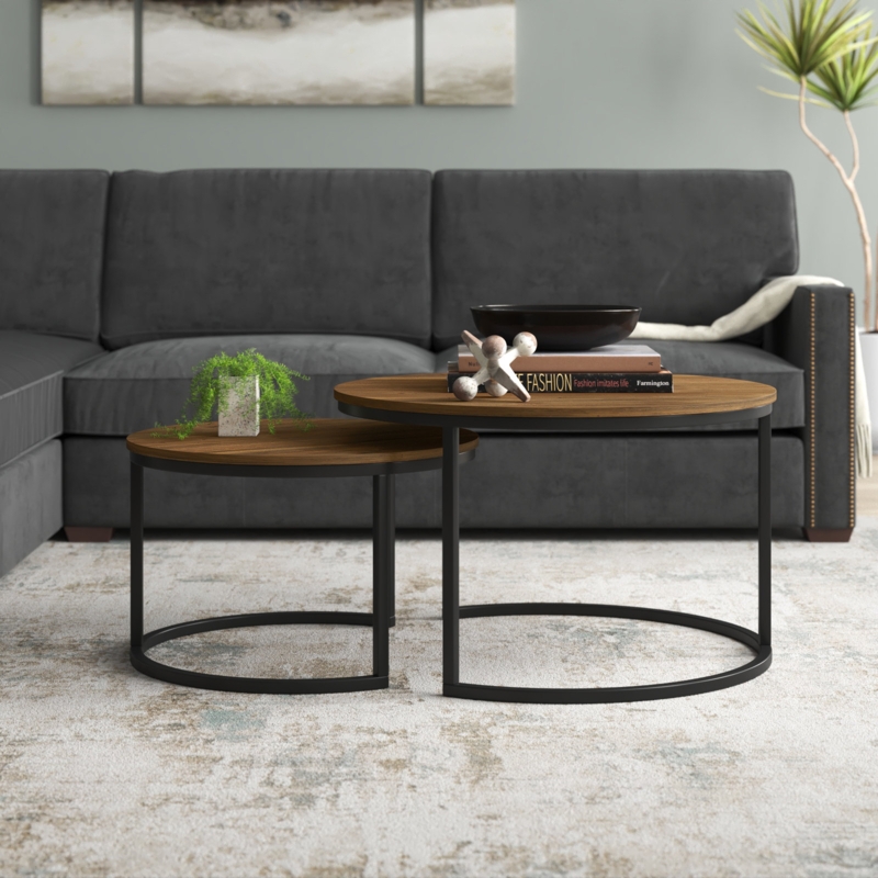 2-Piece Nesting Coffee Tables Set