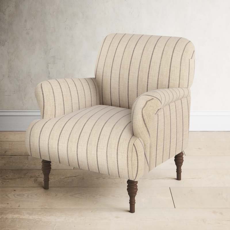 Botanical Linen-Blend Armchair
