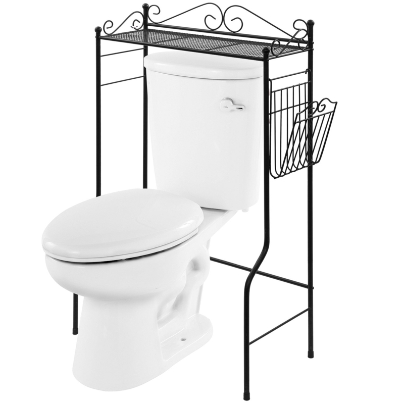 Metal Bathroom Organizer Shelf with Magazine Rack