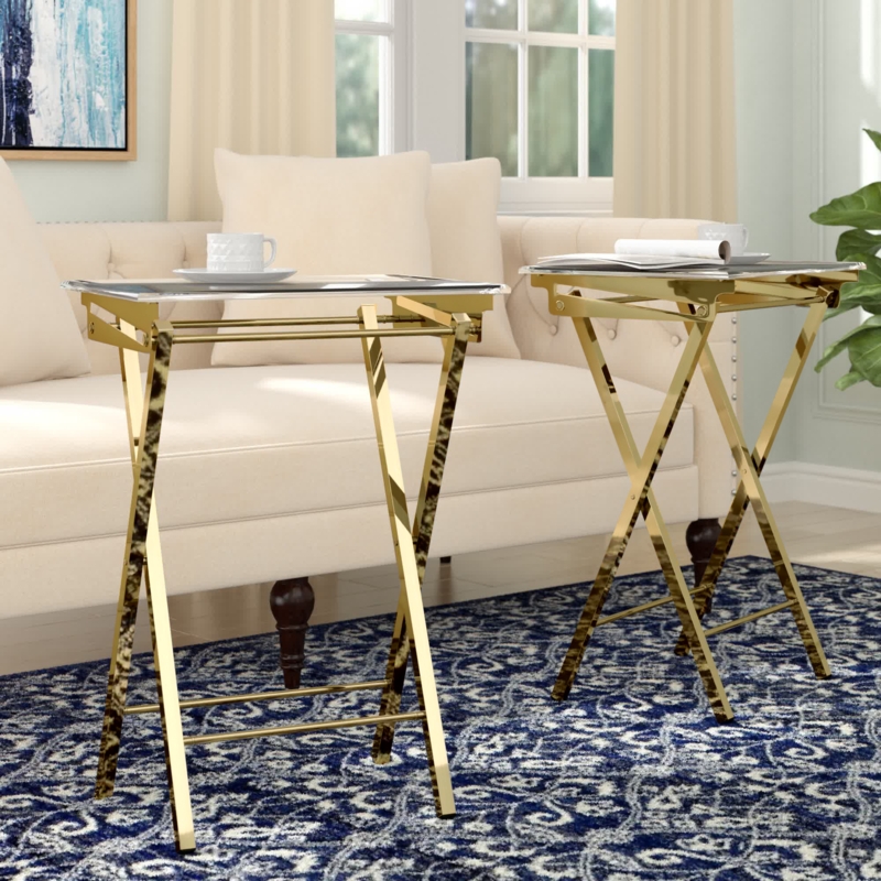 Stainless Steel Tray Table Set