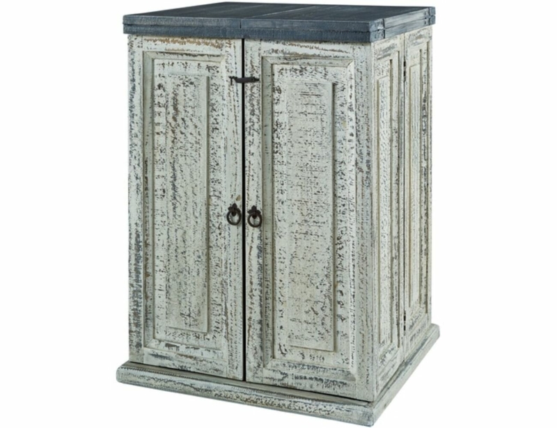 Fold-Out Bar in Antique White and Gray