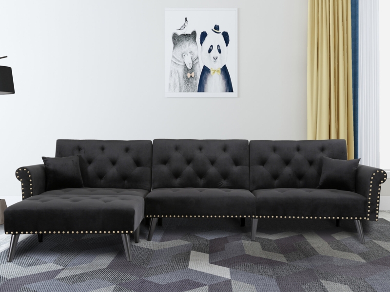 Modern Sleeper Sofa with Full-Size Bed