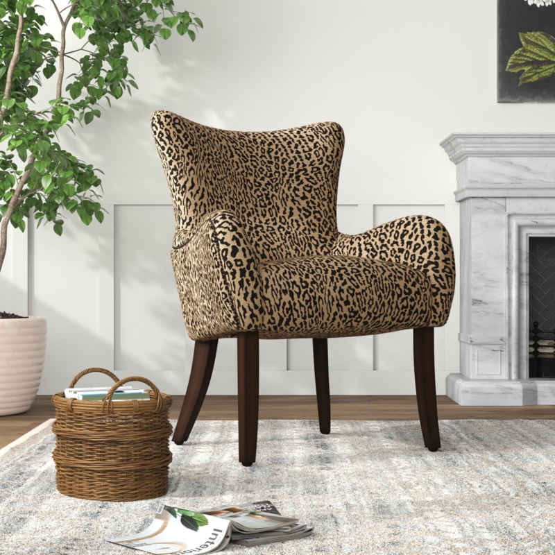 Upholstered Fabric Accent Chair