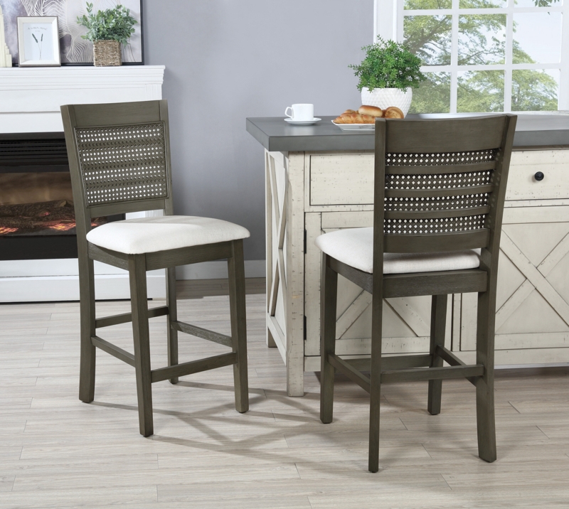 Cane Back Counter Stool 24-inch