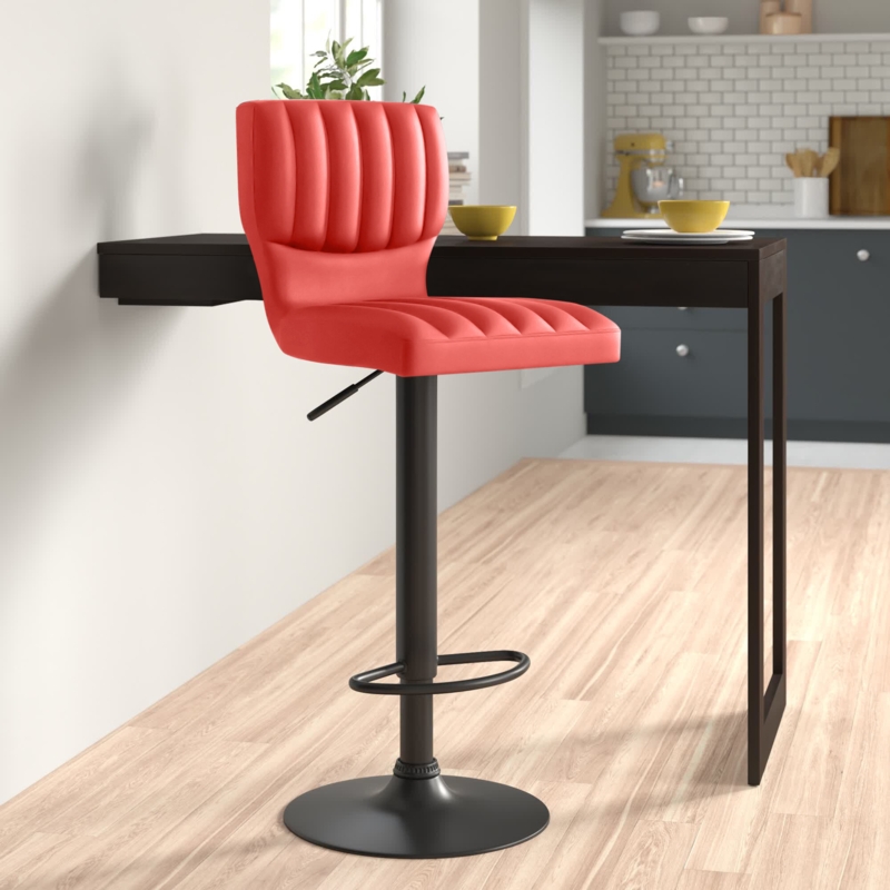 Sleek Modern Adjustable Bar Stool