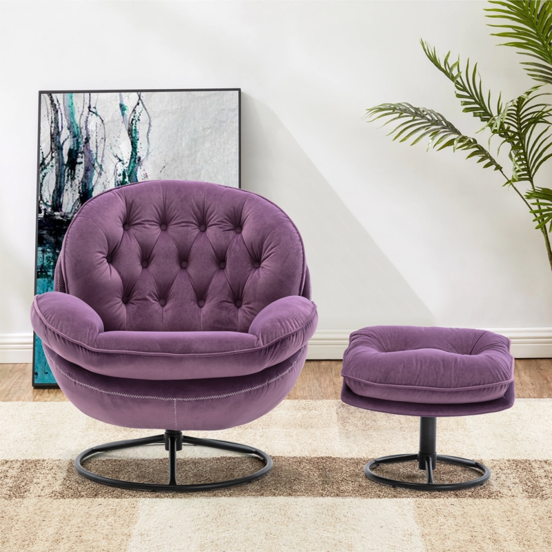 High-Quality Soft Fabric Accent Chair