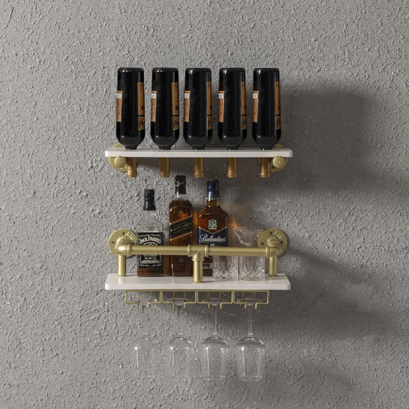 Wall Mounted Large Storage Glass Rack