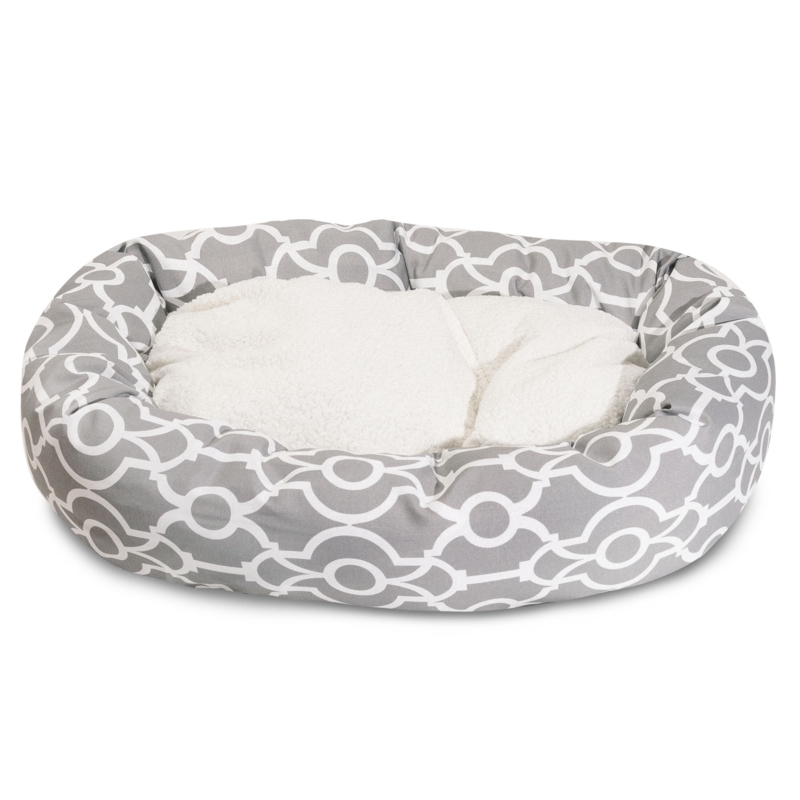 Bagel Dog Bolster with Sherpa Cushion