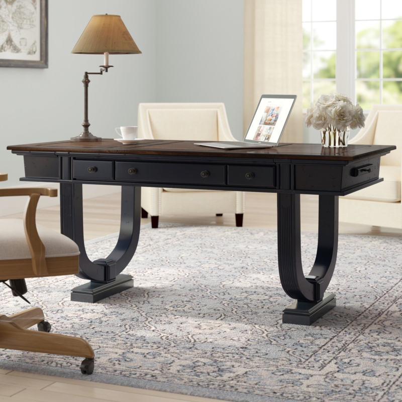 Wall-Mounted Desk with Shelves