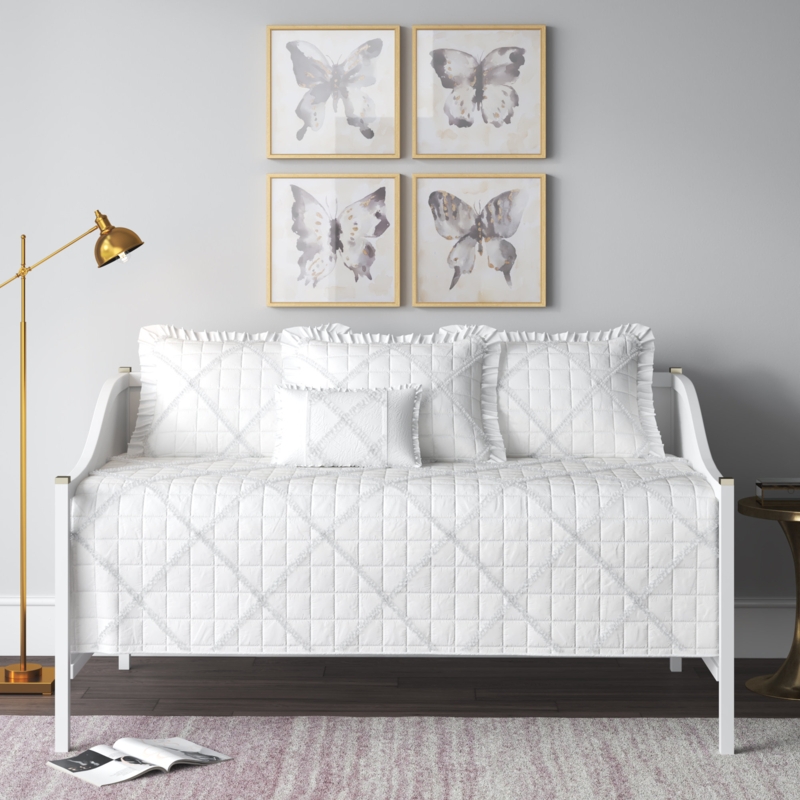 6-Piece Quilted Daybed Cover Set with Ruffle Details