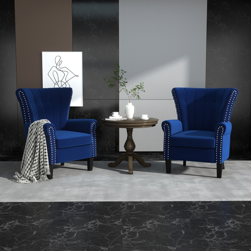 Velvet Upholstered Accent Chair