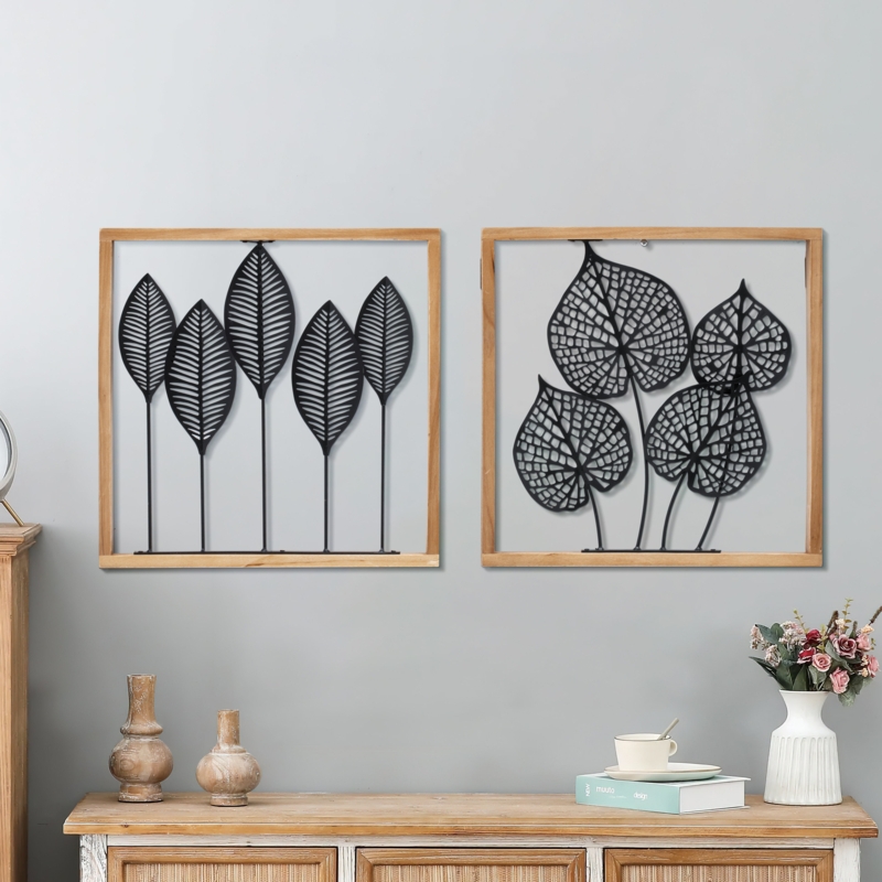 Dimensional Carved Leaf Wall Art