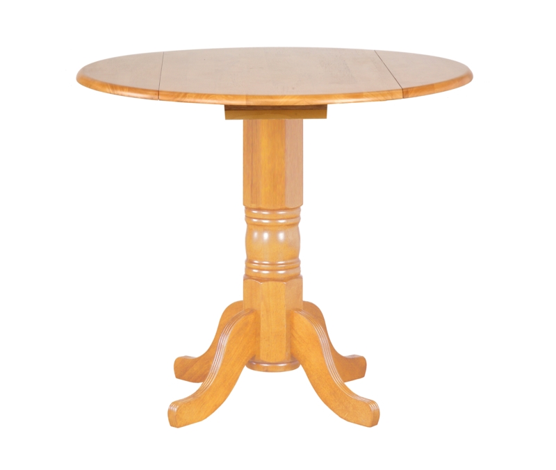 Handcrafted Hardwood Drop Leaf Pub Table