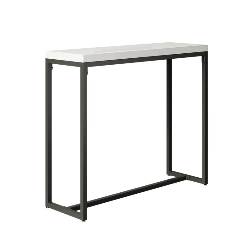 Industrial Bar Height Table with Shiplap Wood Design