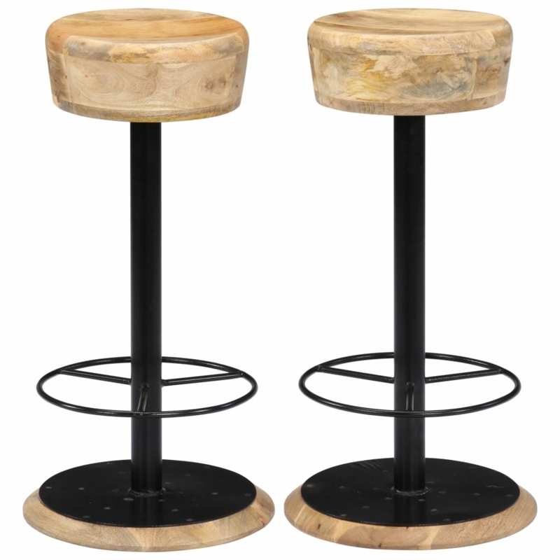 Solid Mango Wood Bar Chair