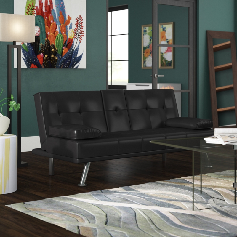 Convertible Sofa with Fold-Down Console