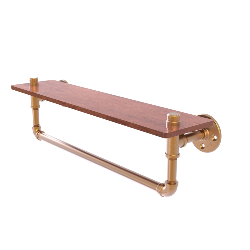 Wall Shelf with Integrated Towel Bar