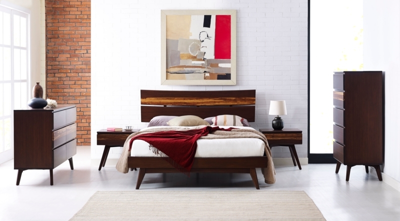 Rustic Tiger Bamboo Platform Bed