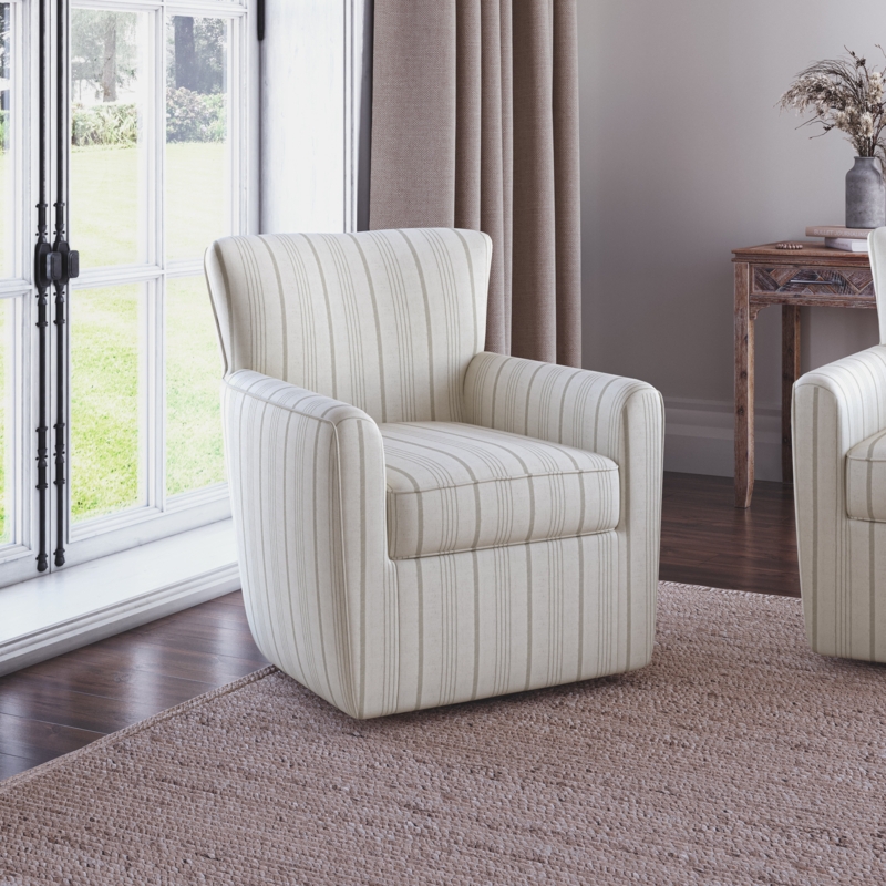 Stylish Coastal Swivel Accent Chair