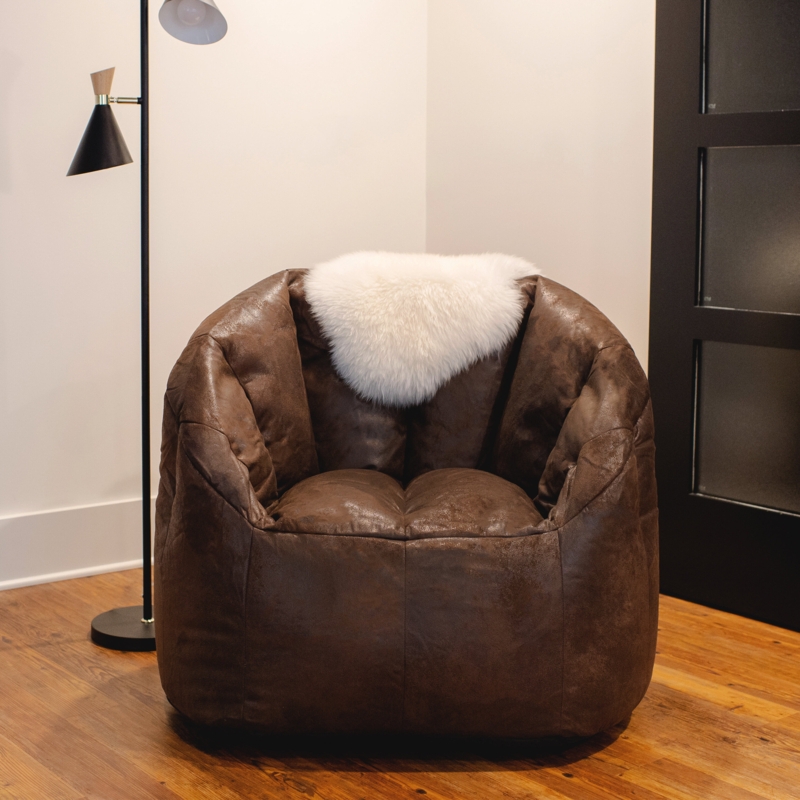 Large Milano Vegan Leather Bean Bag