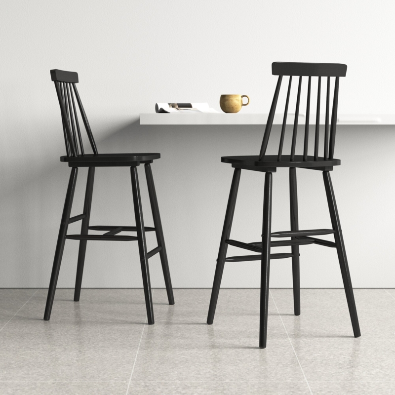 Birdie Bar Stool with Spindle Back