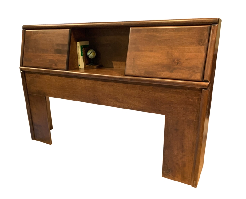 Cabin-Style Bookcase Headboard