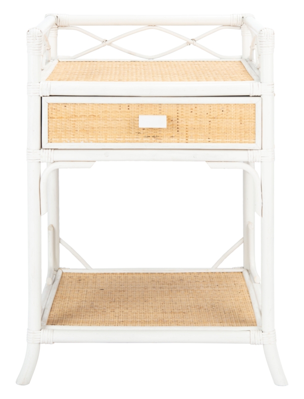 Coastal Chic Rattan Nightstand