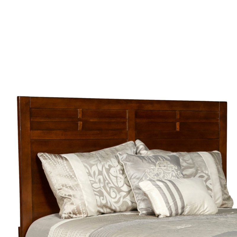 Cherry Brown Wooden Panel Headboard