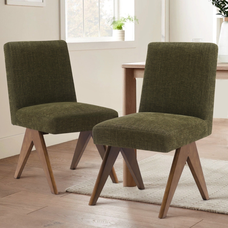 Mid-Century Parson Chair with Upside-Down "V" Design