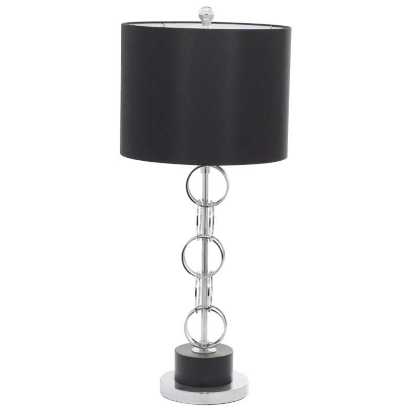 Opulent Black Metal Table Lamp