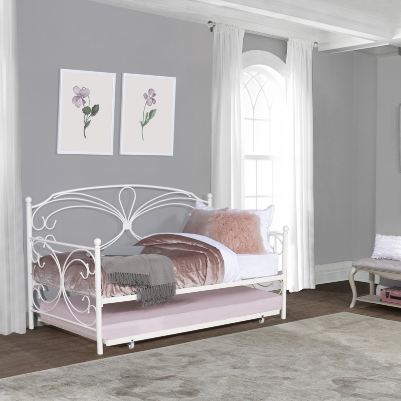 Whimsical Metal Scroll Daybed