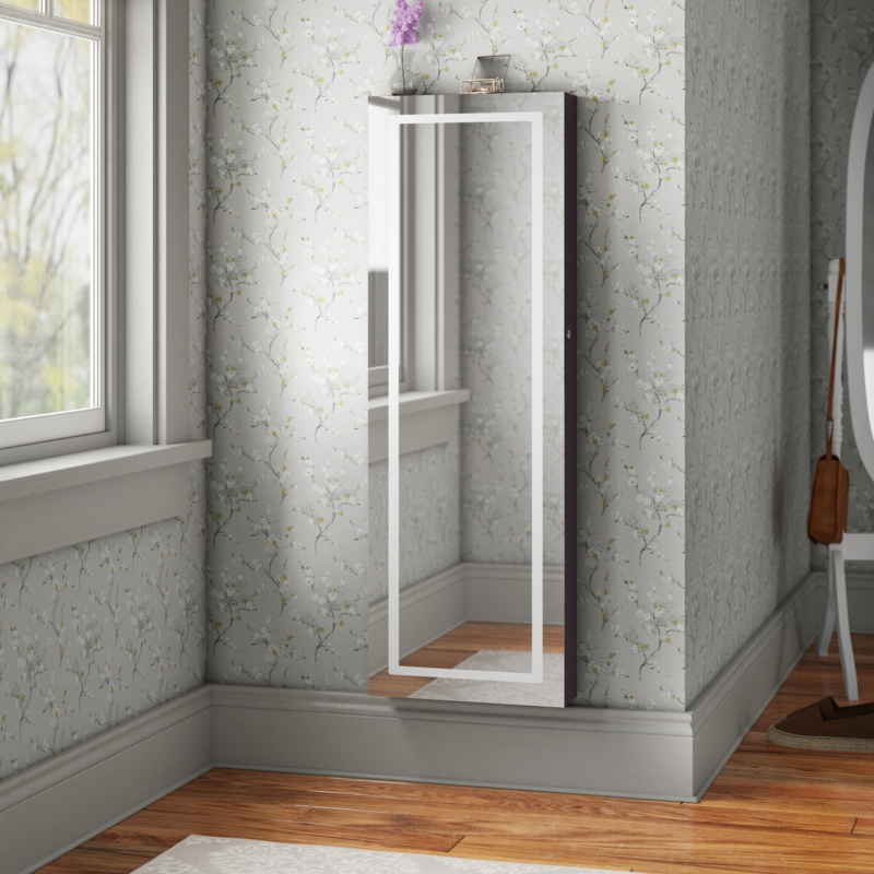 Mirrored Jewelry Armoire with LED Lighting