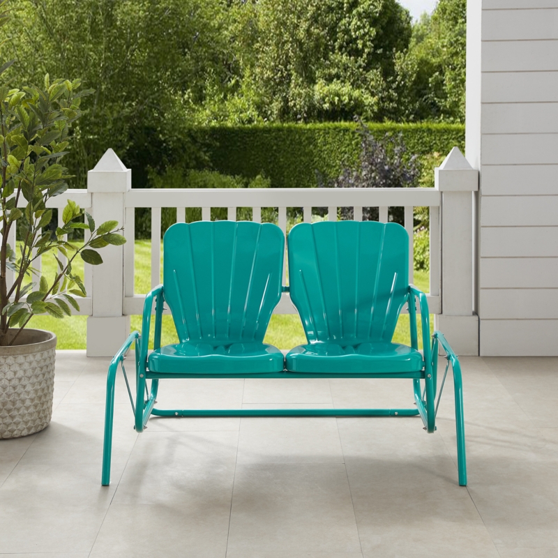 Vintage-inspired Loveseat Glider