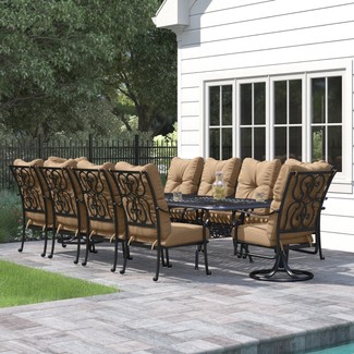 Expandable Scroll-Design Dining Set