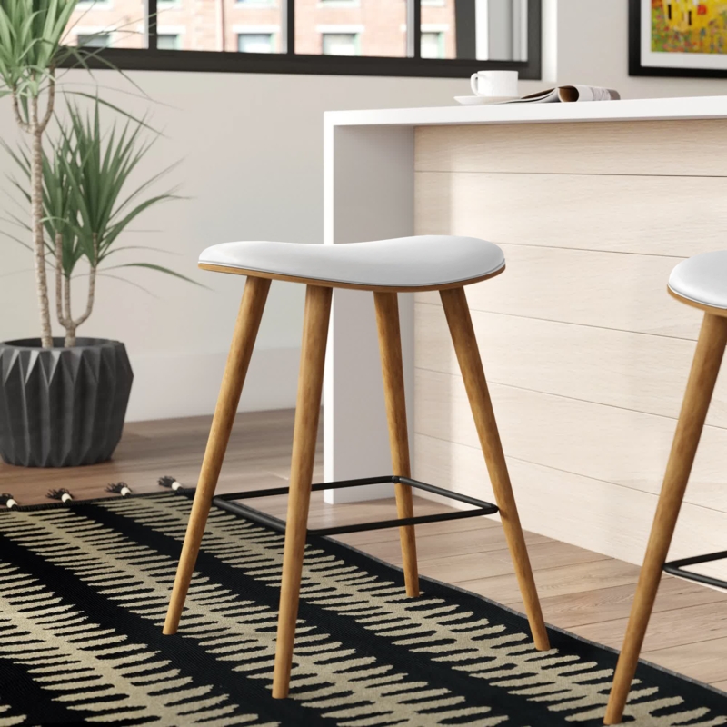 Mid-Century Modern 2-Piece Barstool Set