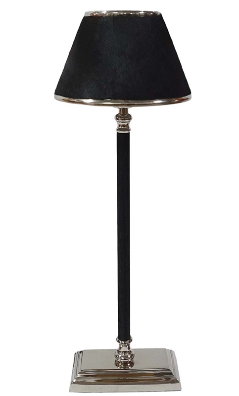 Transitional Aluminum Table Lamp with Nickel Finish