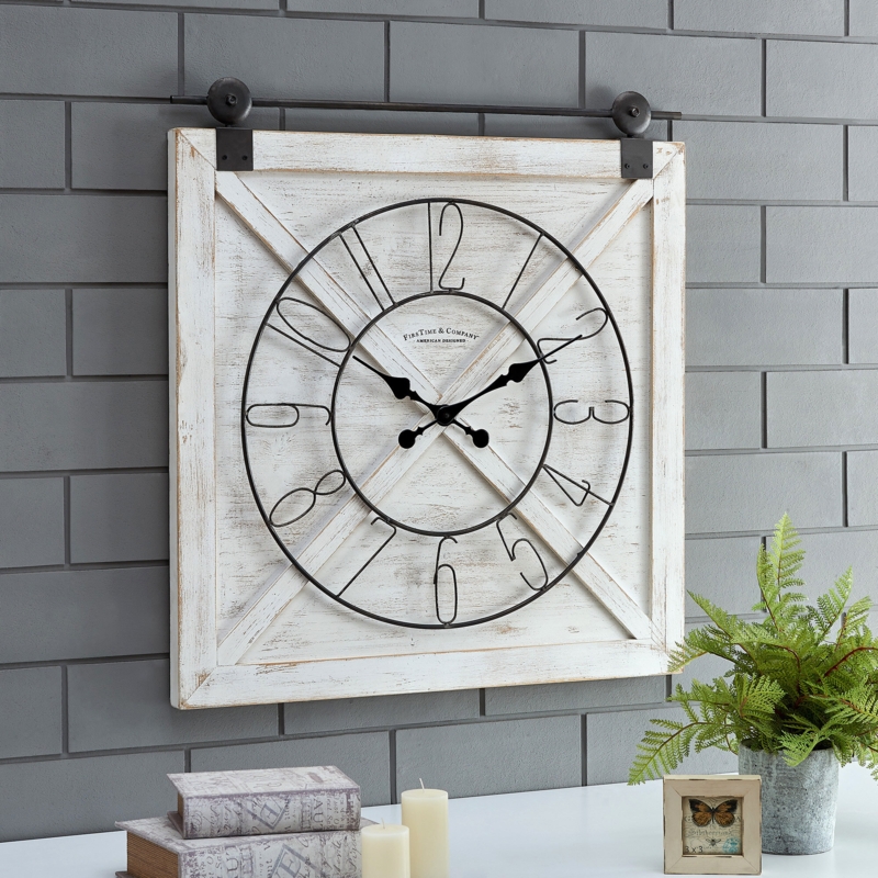 Farmstead Barn Door Wall Clock