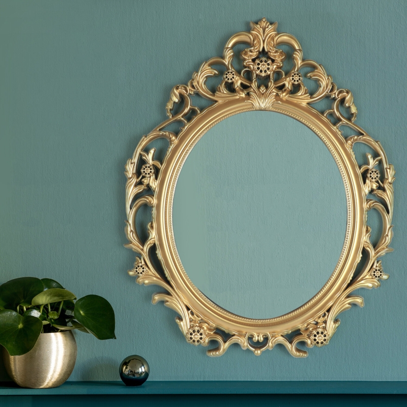Elegant Vintage Oval Wall Mirror