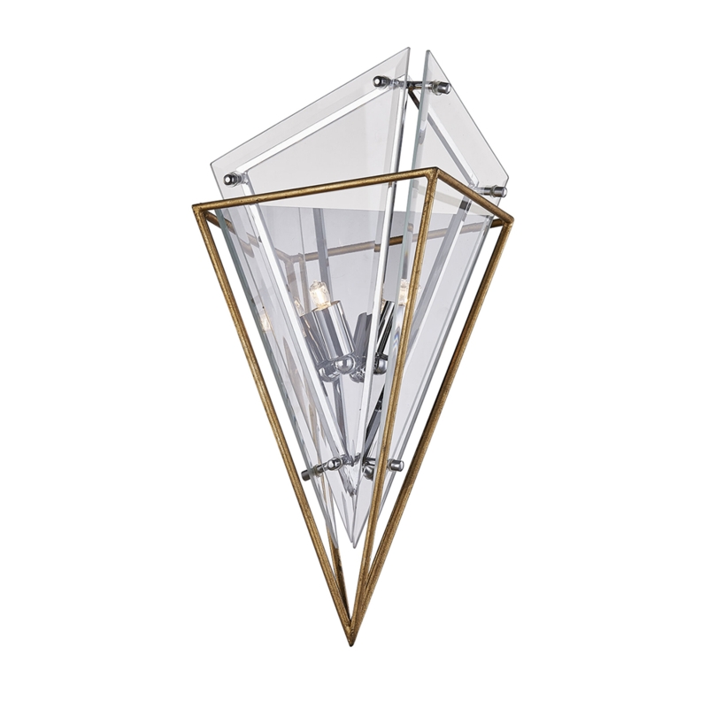 Glam Gold Leaf Glass Chandelier