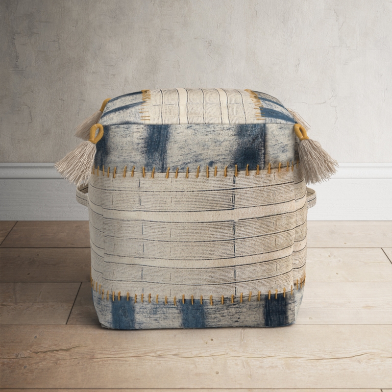 Striped Fiesta Pouf
