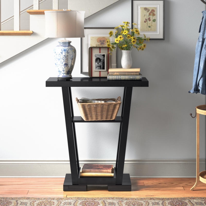 Narrow Black Console Table
