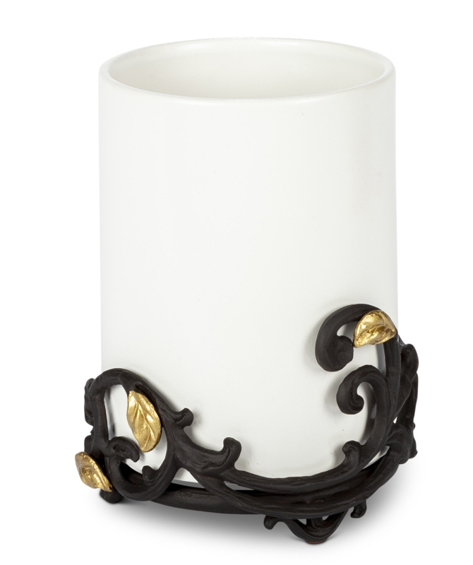 White Stoneware Utensil Crock and Wine Chiller