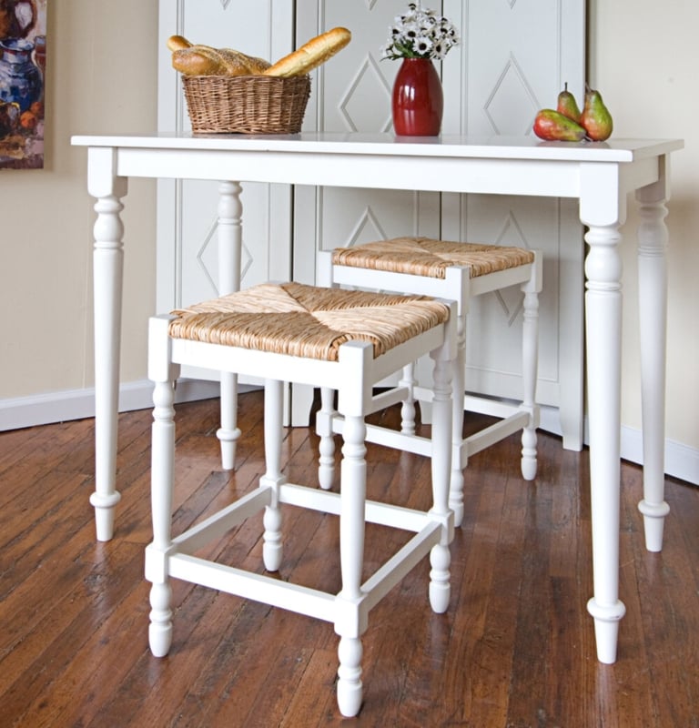 Timeless Carved Accent Bar Table Set