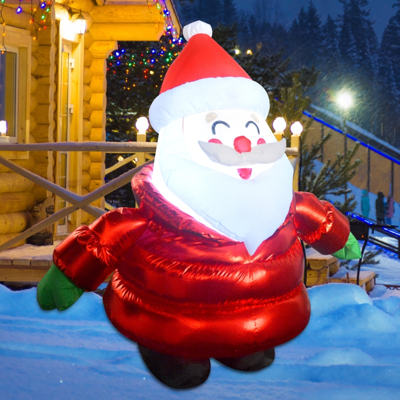 5 FT Inflatable Smiley Santa Claus Wearing Coat