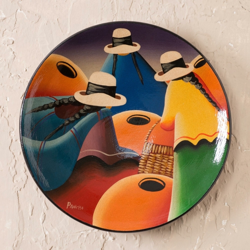 Decorative High-Temperature Fired Clay Plate