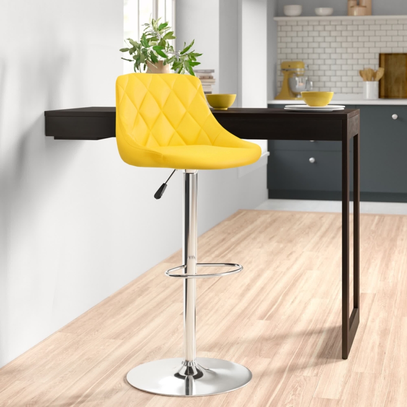 Adjustable Diamond Pattern Barstool