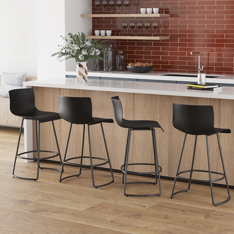 Sled-Shaped Steel Bar Stool